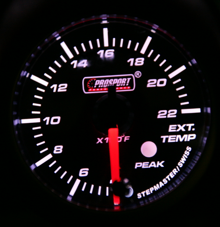 52mm Electrical Exhaust Gas Temp Gauge with Warning and Peak