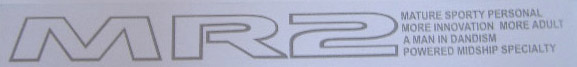 MR2 'Man in Dandism' Decal - Inside Small